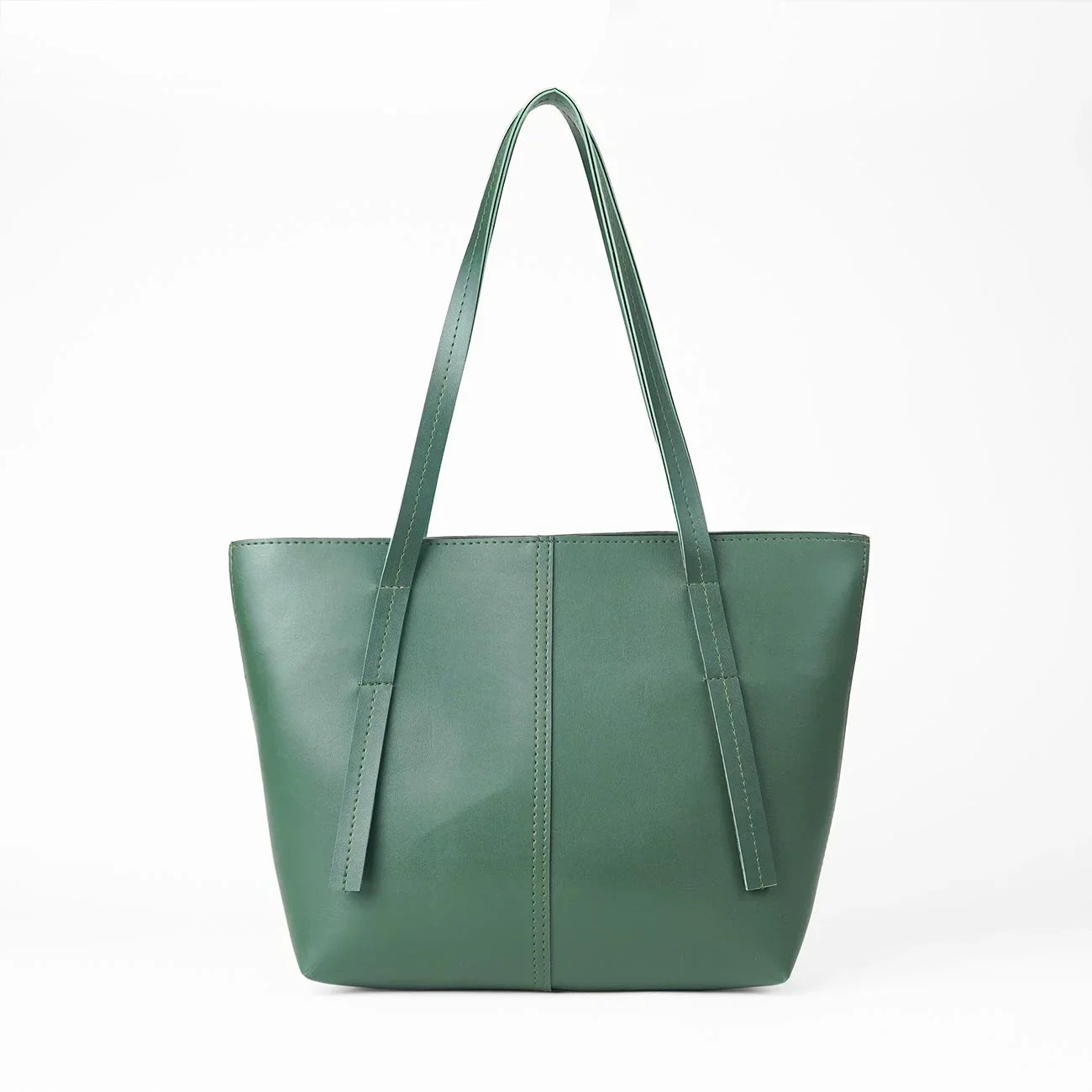 Grace Green Faux Leather Handbag Set – 3 Pieces with Shoulder Straps
