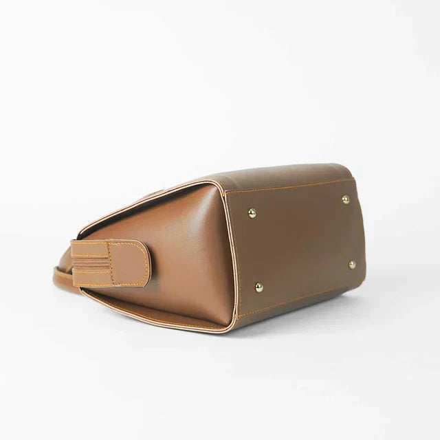 Mystic Brown Handbag with Adjustable & Removable Shoulder Strap