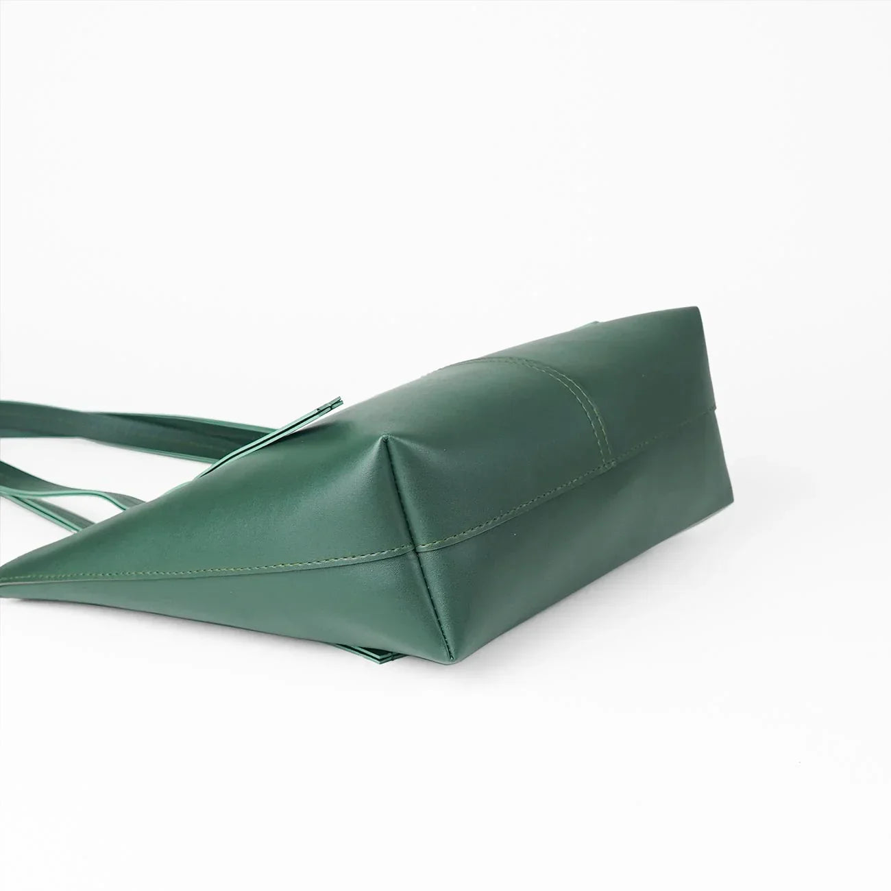 Grace Green Faux Leather Handbag Set – 3 Pieces with Shoulder Straps
