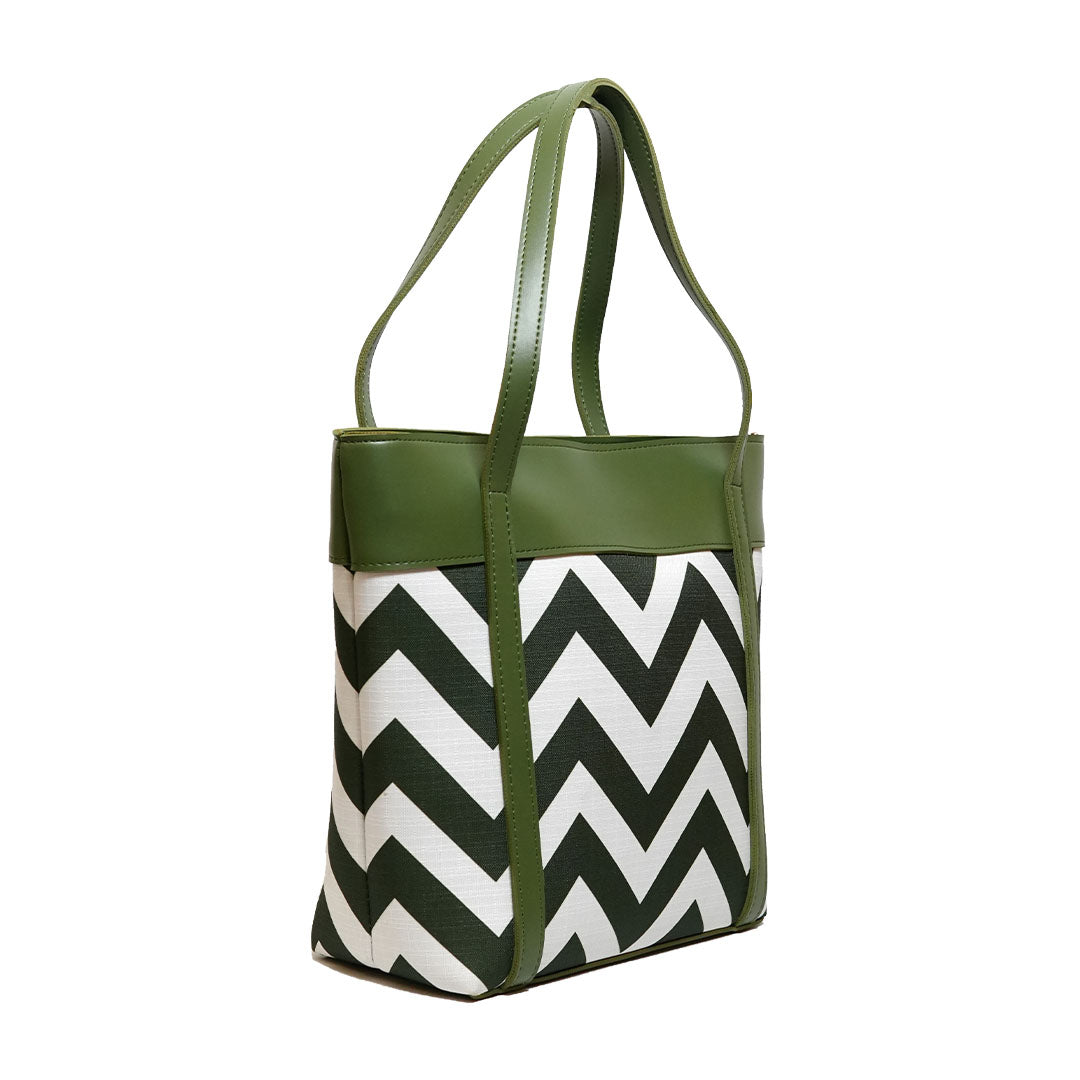 Glam Green Faux Leather Handbag – Stylish Everyday Tote