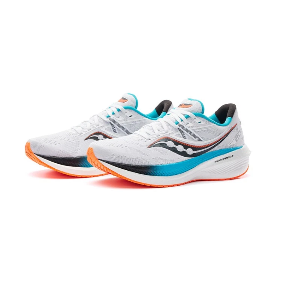 Saucony Triumph 20 White Blue Orange