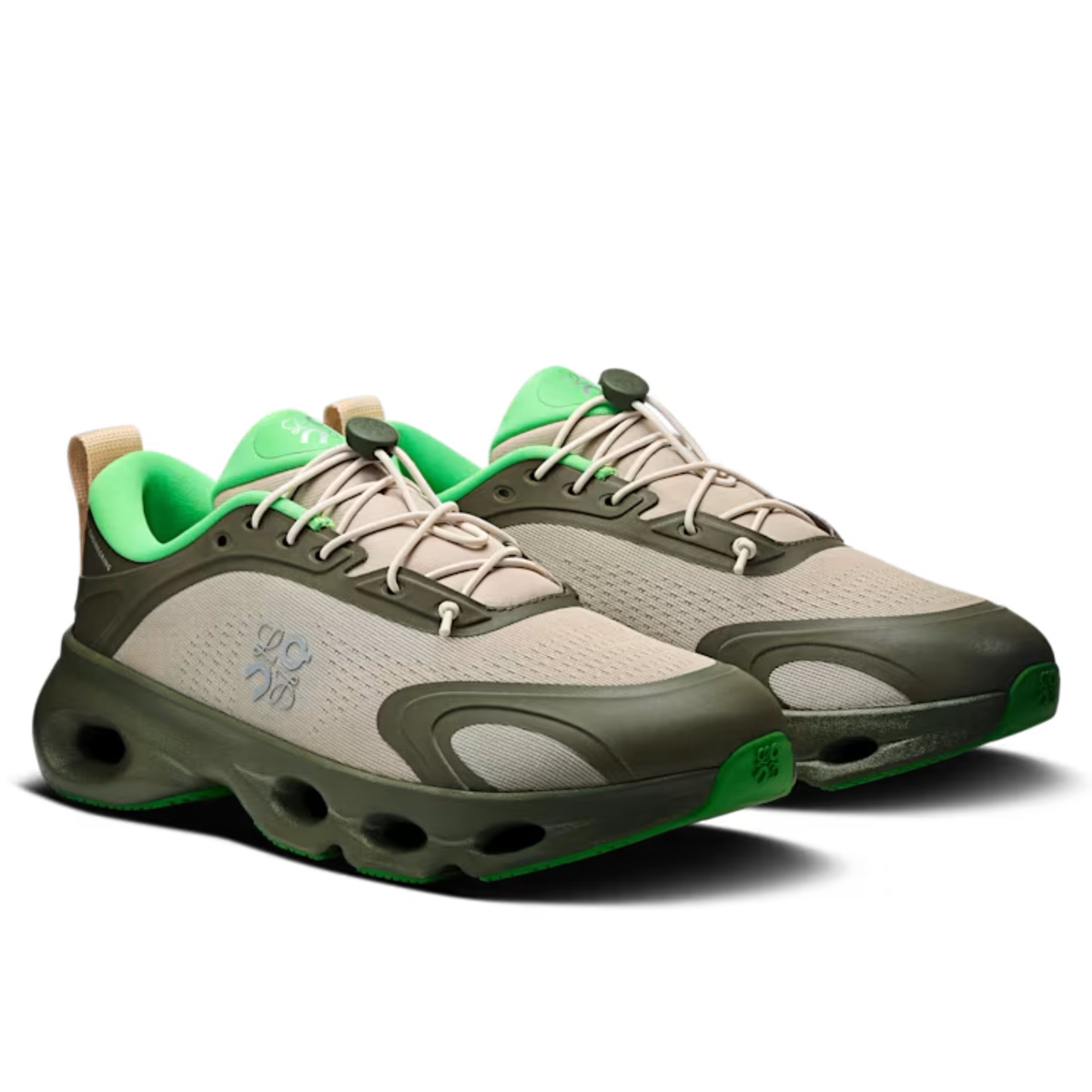 On Running Leisure Sports Shoes Khaki Green/Sand