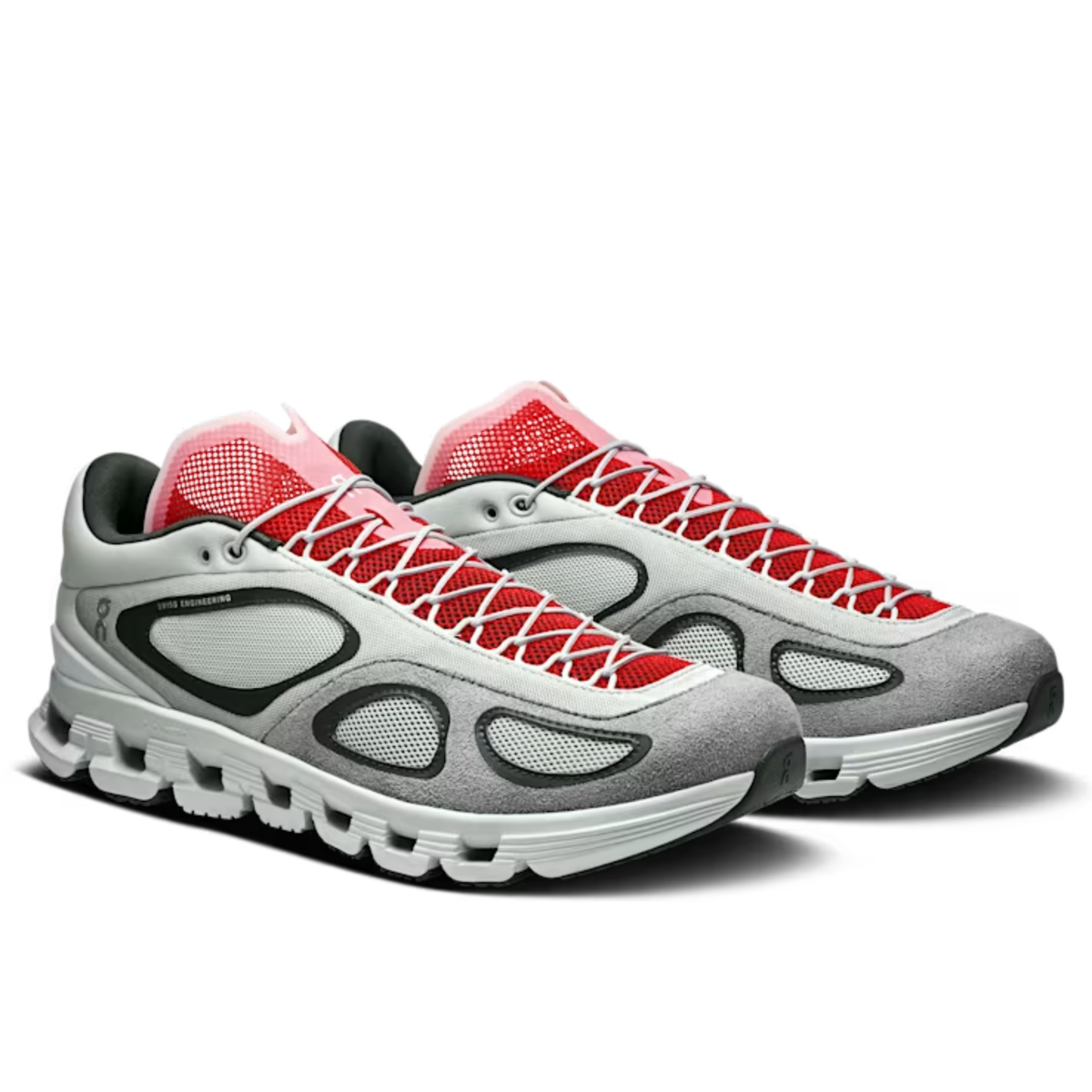 Comfortable Breathable Low Top Casual Running Shoes Dark Gray/Red/White