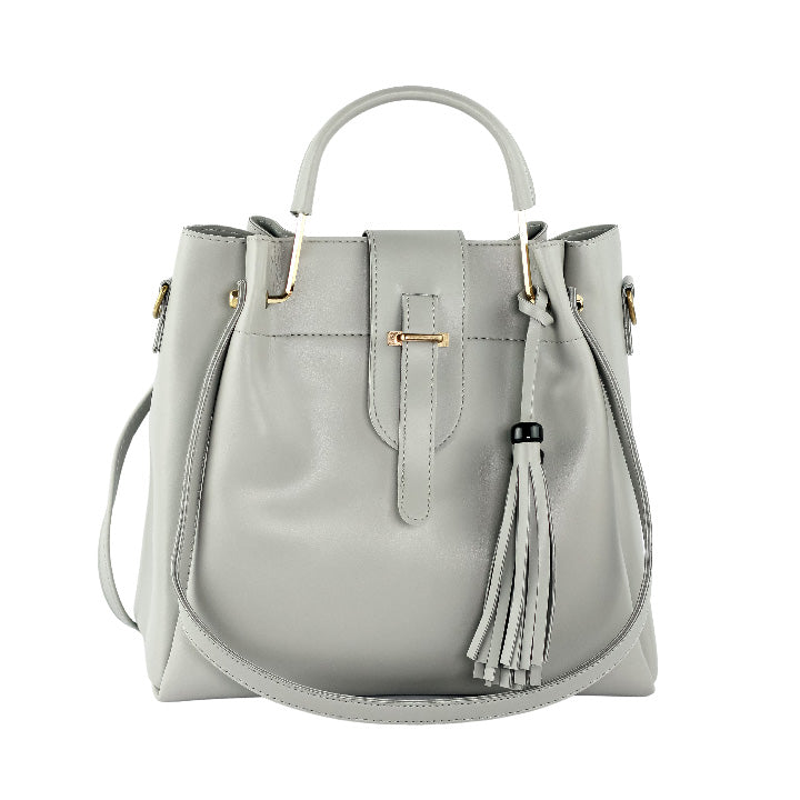 LuxeTote Grey 3 Piece Set Handbag