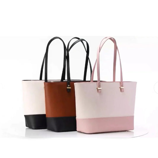Crescent Brown/Black 3-Piece Faux Leather Bag Set – Handbag