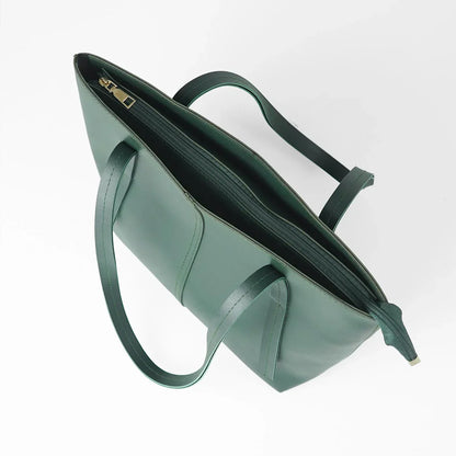 Grace Green Faux Leather Handbag Set – 3 Pieces with Shoulder Straps
