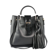 LuxeTote Black 3 Piece Handbag Set