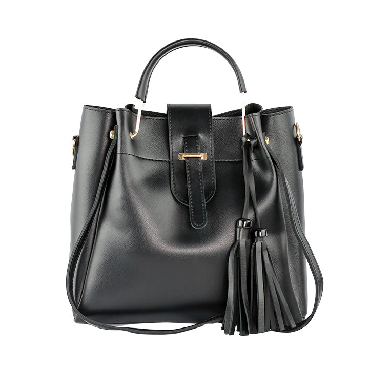 LuxeTote Black 3 Piece Handbag Set