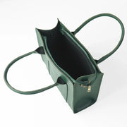Frosty Green Faux Leather Handbag with Adjustable Strap