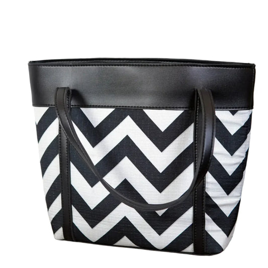 Glam Black Faux Leather Handbag