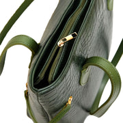Croc Criss Green Faux Leather Tote Bag