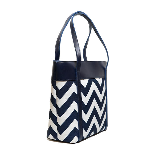 Glam Blue Faux Leather Handbag