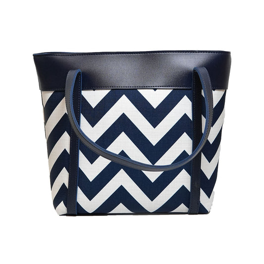 Glam Blue Faux Leather Handbag