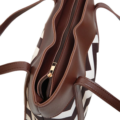 Glam Chocolate Faux Leather Handbag – Elegant Everyday Carry