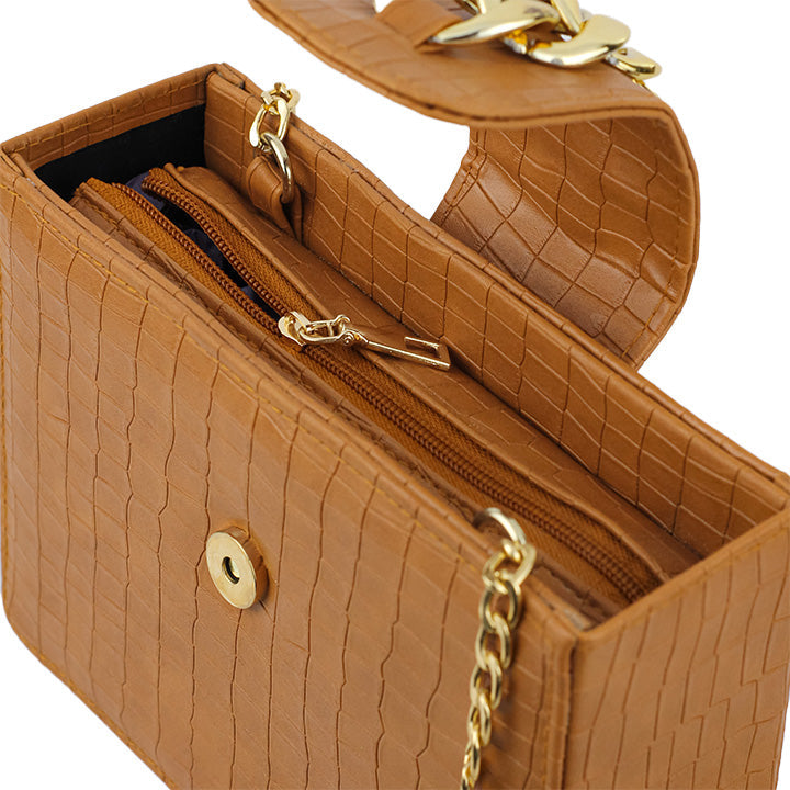 Modus Brown Crossbody Bag