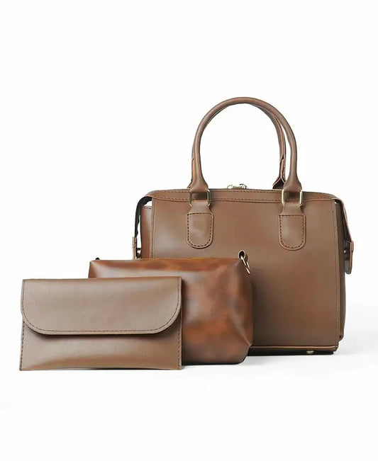 Mystic Brown Handbag with Adjustable & Removable Shoulder Strap
