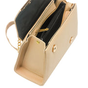 Luna Beige Faux Leather Crossbody Bag