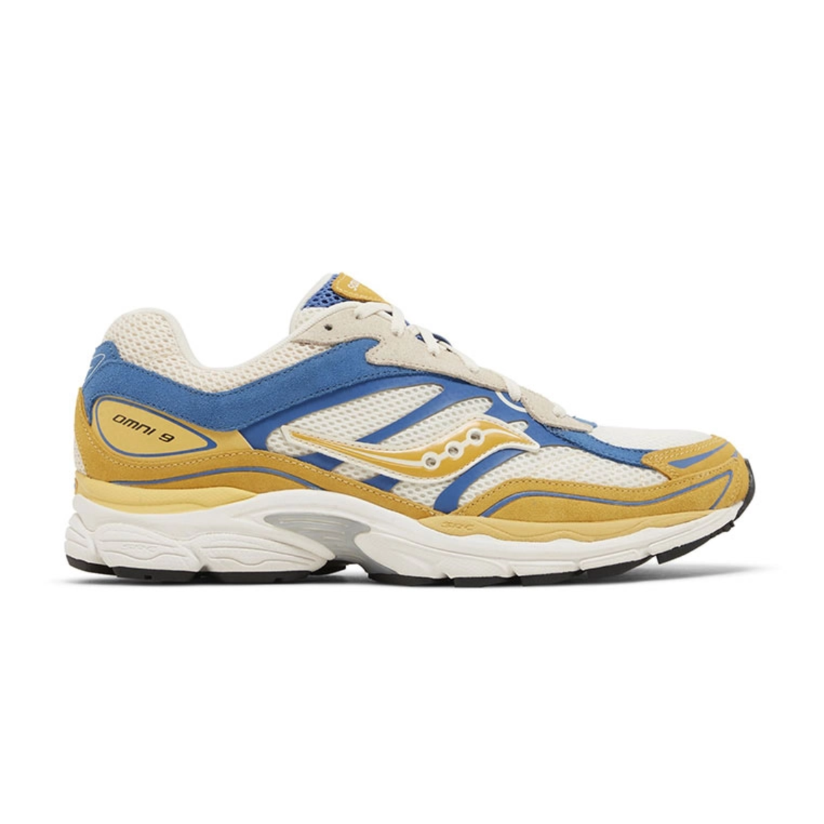 Saucony ProGrid Omni 9 Premium Cream Yellow Royal Blue