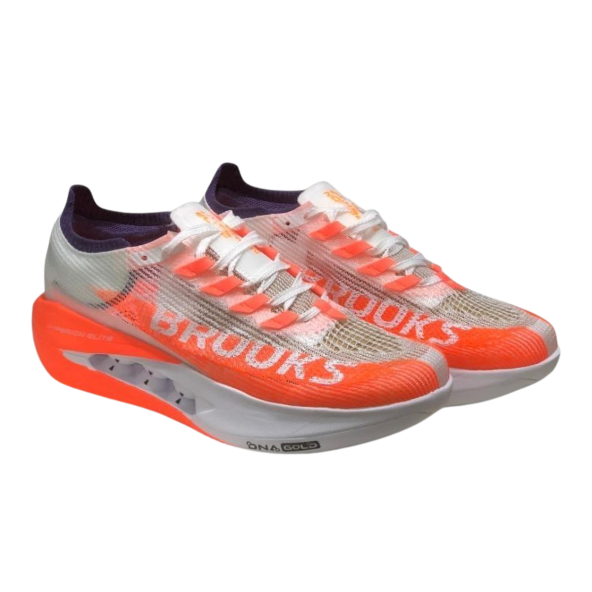Brooks Hyperion Elite 5 Marathon Shoes White/Orange/Purple