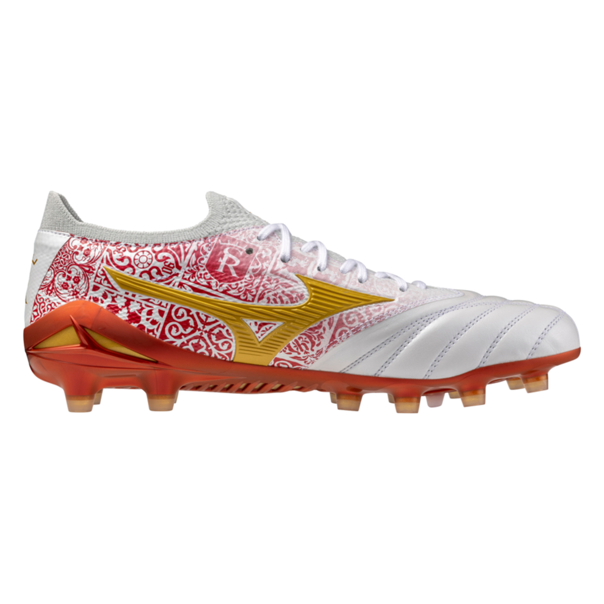 Mizuno Morelia Neo IV BATE Made In Japan White / Red / Golden