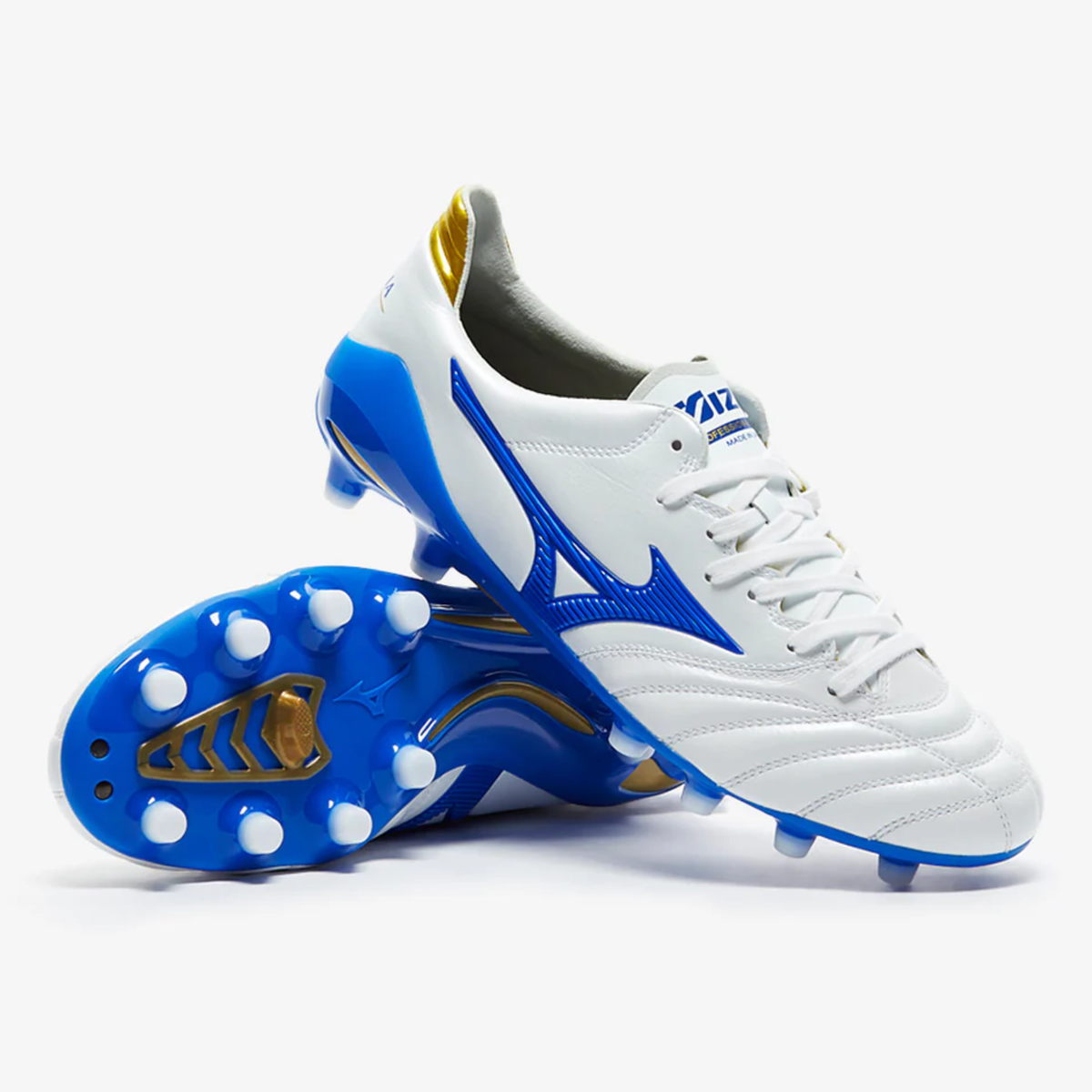 Mizuno Morelia Neo II Made in Japan White/Blue/Golden
