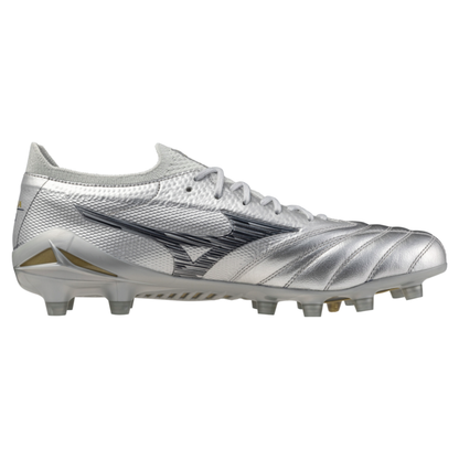 Mizuno Morelia Neo IV Beta Elite FG Made in Japan Silver/Golden