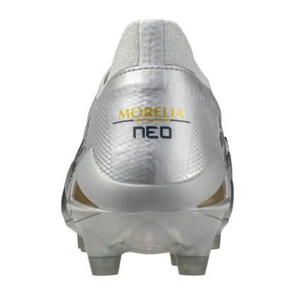 Mizuno Morelia Neo IV Beta Elite FG Made in Japan Silver/Golden