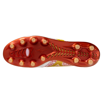 Mizuno Morelia Neo IV Beta Elite FG Made in Japan White/Red/Golden