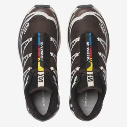 Salomon XT-6 Outdoor Leisure Running Shoes Brown/White/Brown
