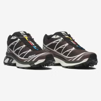 Salomon XT-6 Outdoor Leisure Running Shoes Brown/White/Brown