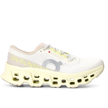 Cloudmonster 3 Men's and Women's Long Distance Running Shoes Trendy Sports Shoes White/Beige