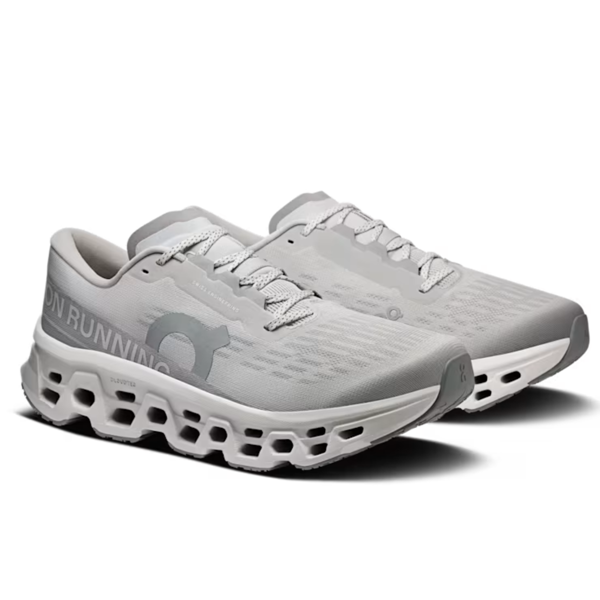 Cloudmonster 3 Trendy Sports Shoes for Both Men and Women Light Gray/White