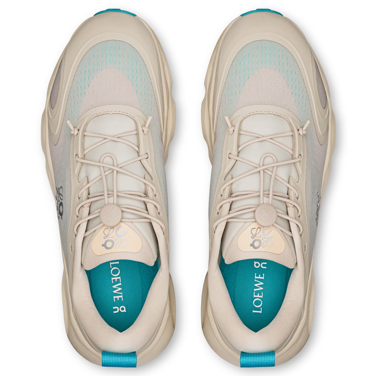 Male and Female Comfortable and Breathable for Leisure Sports Ice Blue/Beige