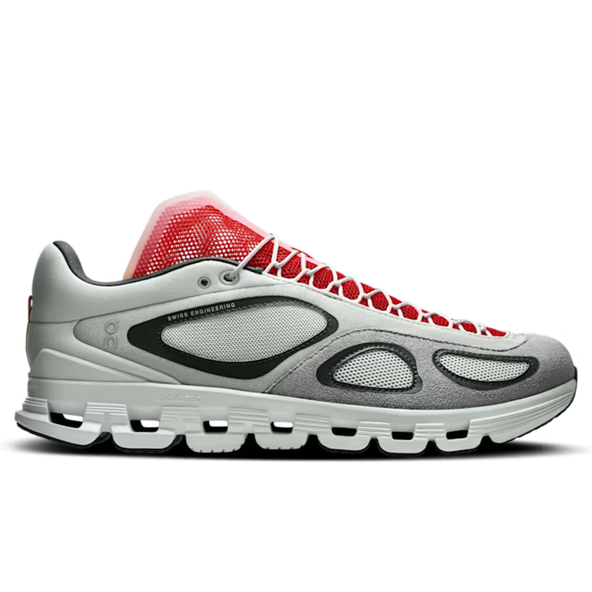 Comfortable Breathable Low Top Casual Running Shoes Dark Gray/Red/White