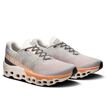 Cloudmonster 2 Men's and Women's Flow Sports Running Shoes Grey/Orange/White