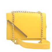 Luna Yellow Faux Leather Crossbody Bag