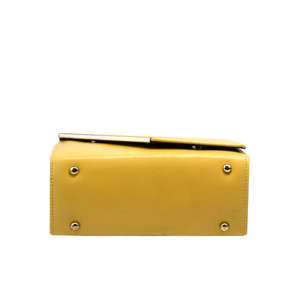Luna Yellow Faux Leather Crossbody Bag