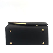 Luna Black Faux Leather Crossbody Bag
