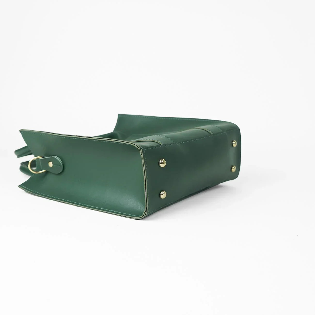 Frosty Green Faux Leather Handbag with Adjustable Strap