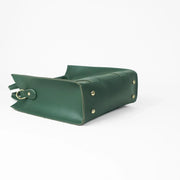 Frosty Green Faux Leather Handbag with Adjustable Strap